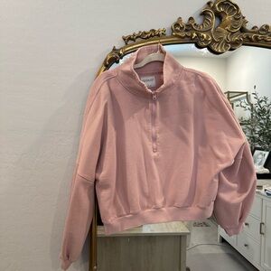 Abercrombie & Fitch Pink Quarter Zip Sweatshirt